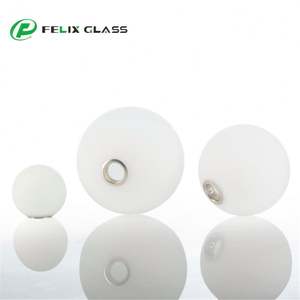 Abat-jour en verre opale blanc mat brillant au design moderne avec filetage ou filetage G9/E14/E27 pour luminaire suspendu - Product Image 3