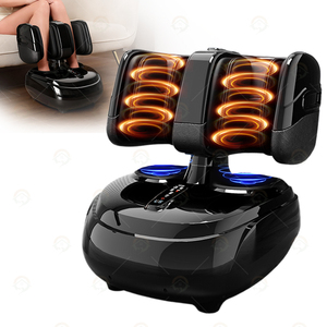 Fabricante eléctrico amasador rodillo calor bolsas de aire compresión circulación sanguínea 2 en 1 pierna dividida pie pantorrilla masajeador máquina - Product Image 1