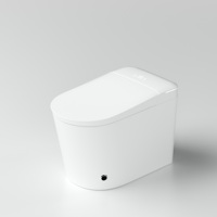 WC intelligent monobloc allongé avec pompe intégrée, siège chauffant, protection en mousse, télécommande, drainage en P/S