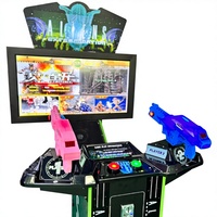 Haute qualité simulateur passionnant monnayeur enfants intérieur extraterrestres temps crise 4 Machine de jeu de tir d'arcade