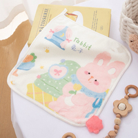 Serviette de bain pour bébé en polaire corail imprimée, avec motif de dessin animé et queue 3D, écologique et douce, pour l'éveil des tout-petits