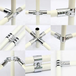 Connecteur de tuyau Lean en acier inoxydable industriel de 28 mm, plaqué zinc |   Étagères et bancs de travail modulaires pour <span class=keywords><strong>atelier</strong></span> |   Joint durable - Product Image 4