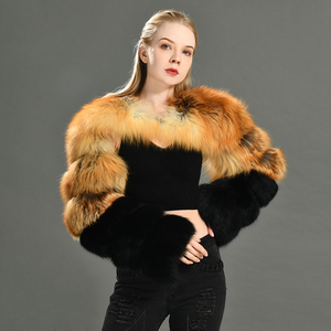 Donne Reale <span class=keywords><strong>Pelliccia</strong></span> di Volpe Maniche di Inverno di Nuovo Modo di <span class=keywords><strong>Pelliccia</strong></span> Naturale Cappotto Due <span class=keywords><strong>Pelliccia</strong></span> di Volpe Maniche - Product Image 3