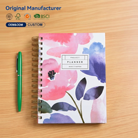 Carnet de notes A6 durable à spirale avec couverture rigide imprimée léopard et motif feuille de jungle – Idéal pour les voyages et le bureau – Cadeau