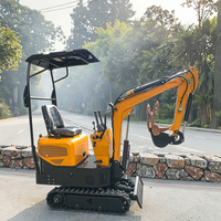 Mini Excavator Loader 900kg, Micro Tracked Backhoe Crawler untuk Konstruksi Perkotaan, Mesin Changchai EPA, Bucket KYB 0.25CBM