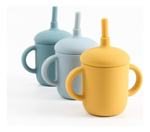 ถ้วยซิลิโคนสำหรับเด็กปราศจากสาร BPA ใช้กับไมโครเวฟได้อย่างปลอดภัยถ้วยหัดดื่มสำหรับเด็กวัยหัดเดิน - Product Image 3