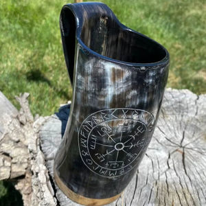 Los Mejores Vasos de Chupito Hechos a Mano de Cuerno de Búfalo, Vaso de Cuerno de Vaca para Beber, Taza Vikinga de Cuerno de Buey para Fiestas y Brindis - Product Image 1