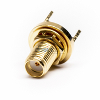 Connecteur coaxial RF SMA étanche IP67, prise femelle droite, montage sur panneau PCB, en cuivre, 50 Ohm