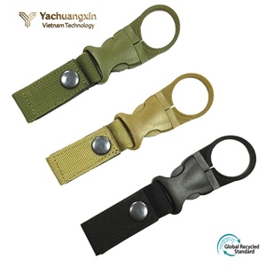 Trendy Retail Backpack Water Bottle Holder <b>Hooks</b> Molle Hanging Strap Webbing Buckle <b>Clip</b> Khaki Colors Plastic Classic - Product Image 4