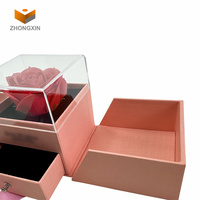 Chine Fournisseur Étiquette Personnalisée Conservé Rose Bijoux Papier Tiroir Boîte D'emballage Cadeaux Pour Gir Saint Valentin Moom Anniversaire