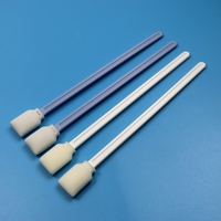 Éponge de nettoyage multifonctionnelle en mousse, sans peluches, rectangulaire, en plastique, avec manche extra long de 23 cm, pour salle blanche, voiture et imprimante