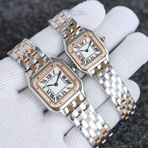 Reloj de pulsera <span class=keywords><strong>para</strong></span> <span class=keywords><strong>mujer</strong></span>, estilo clásico retro, cuadrado, con diamantes incrustados, estilo romano, <span class=keywords><strong>para</strong></span> parejas, con correa de acero <span class=keywords><strong>para</strong></span> hombre. - Product Image 6