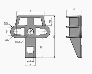 Support de montage universel en aluminium UPD pour câble FTTH ADSS - Product Image 2