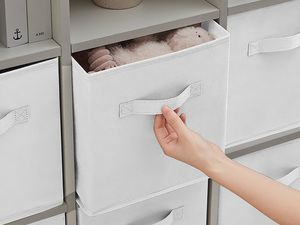 Cubes <span class=keywords><strong>de</strong></span> <span class=keywords><strong>rangement</strong></span> pliables bacs en tissu pliables organisateurs paniers d'organisation décoratifs pour étagères placard chambre - Product Image 6