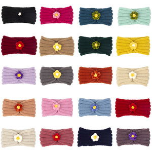 <span class=keywords><strong>Diadema</strong></span> elástica para niñas recién nacidas de invierno 2021, <span class=keywords><strong>diadema</strong></span> de punto barata con turbante de lana con <span class=keywords><strong>flores</strong></span>, <span class=keywords><strong>diadema</strong></span> para bebé - Product Image 2