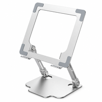 Support pour ordinateur portable en aluminium réglable, pliable, portable, 360° °   Support de refroidissement ergonomique rotatif en alliage d'aluminium pour ordinateurs portables de 10 à 17,3 pouces (vente en gros OEM)