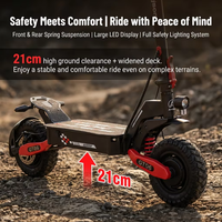 Trottinette électrique pliable 1600W 48V21AH avec batterie au lithium, trottinette électrique à deux roues pour adultes, trottinette électrique à grande vitesse pour les trajets en ville