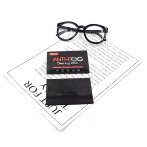 แว่นตากันหมอกแบบพ่นเลนส์ผ้าไมโครไฟเบอร์ผ้าทำความสะอาดแว่นตา48ชั่วโมงออกแบบโลโก้ได้ตามต้องการ