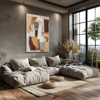 Peinture à l'huile abstraite peinte à la main sur toile, décoration murale artisanale pour salon et hôtel, personnalisable pour le dropshipping