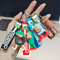 Porte-clés Figurine Shan Hai Jing au Design Anime Cartoon Original, Impression Numérique 3D en Plastique, Emballage Individuel