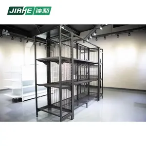 Iron Storage Wire <strong>Wall</strong> Shelves Warehouse Iron <strong>Rack</strong> Supermarket Shelving - Product Image 3