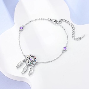 Venta al por mayor de fábrica: <span class=keywords><strong>Pulsera</strong></span> de cadena de serpiente de plata de ley 925 con dije de corazón y cierre, con circonita - Product Image 2