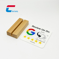 Tableau acrylique Google Review Menu NFC NTAG213 Carte d'évaluation Google Affichage sur pied NFC