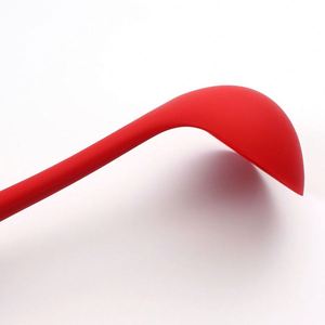 Louche à soupe en silicone résistante à la chaleur, compatible lave-vaisselle, avec manche à revêtement solide, sans BPA, qualité alimentaire, outil antiadhésif - Product Image 3