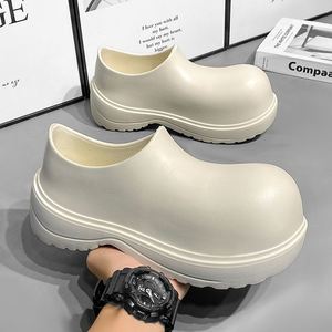 Zapatos de tacón alto con suela gruesa de EVA para mujer, botas de lluvia, zapatos que aumentan la altura - Product Image 5
