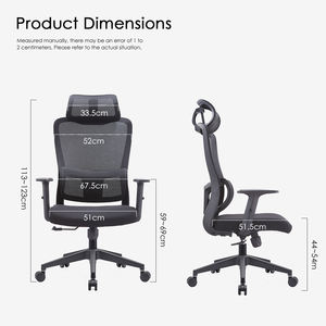 เก้าอี้สำนักงานตาข่ายพนักพิงสูงตามหลักสรีรศาสตร์สมัยใหม่ - เก้าอี้สำนักงานพร้อมพนักพิงหลังปรับระดับได้สูงเพื่อรองรับการนั่งเป็นเวลานาน - Product Image 5