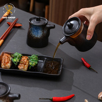 Botella de Condimento para Restaurante Japonés, Dispensador de Salsa de Soya de Cerámica con Tapa para Sushi Izakaya