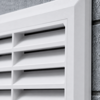 Grille d'aération carrée en aluminium étanche avec moustiquaire intégrée, super respirante, sans entrée d'eau, murale