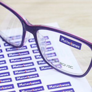 Etichetta adesiva autoadesiva con stampa personalizzata auto Logo UV <span class=keywords><strong>per</strong></span> occhiali - Product Image 4