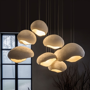 โคมไฟระย้า LED 3 มิติ ดีไซน์ทันสมัย รูปทรงวงรี ขั้วหลอด E12 ตัวเลือก DIY สำหรับห้องนอน รับประกัน 1 ปี พร้อมสวิตช์ ป้องกันน้ำ IP65 ถนอมสายตา - Product Image 1