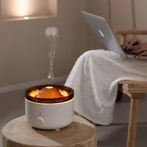 Rumei 3D api api api pelembap udara Aroma Diffuser minyak esensial ubur-ubur Diffuser