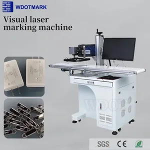 Machine de marquage laser à fibre Wdotmark à positionnement visuel automatique 30W/50W haute vitesse pour pièces métalliques et ligne de production de clés USB - Product Image 1