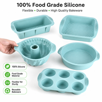Moules à gâteau en silicone de qualité alimentaire personnalisés, 6 pièces, moules à pâtisserie OEM ODM pour muffins, pain, cupcakes, compatibles four et lave-vaisselle