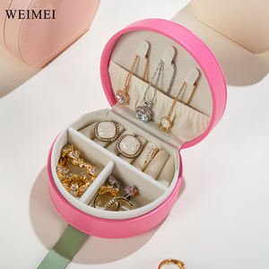 WEIMEI haute capacité en cuir Pu Portable voyage en cuir bijoux organisateur boîtes d'affichage pour colliers bagues boucles d'oreilles stockage - Product Image 5