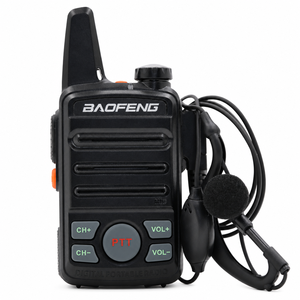 Vente en gros de talkies-walkies portables originaux BF-T99 Mini 2W UHF, radio bidirectionnelle longue portée, 16 canaux, résistant à l'eau, USB - Product Image 1
