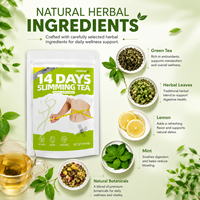 Teh Herbal Detox Pelangsing Perut Rata Cepat, Bakar Lemak dan Turunkan Berat Badan, Teh Campuran dalam Sachet atau Kantong