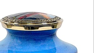 Holy Cross Brass and Silver Cremation <b>Urn</b> for Adult Ashes Elegant Funeral Memorial Band Durable Metal From Tasty Band Silver - Product Image 4