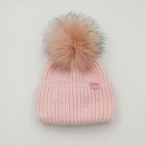 Hot Sale Custom Logo Knitted Wool Hat <b>Winter</b> Beanies Hats With Detachable Fur Pompom Luxury Beanie Hats With Pompom - Product Image 6