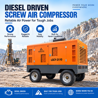 Compresseur d'air rotatif professionnel diesel portable à moteur pour l'industrie minière et de forage