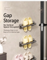Support de rangement mural sans perçage pour salle de bain, séchoir à chaussons, organisateur de chaussures domestique pour salle de bain