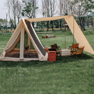 <span class=keywords><strong>Tente</strong></span> triangulaire en toile de coton imperméable pour camping en plein air, petit <span class=keywords><strong>tipi</strong></span>, <span class=keywords><strong>tente</strong></span> extérieure pour 1 personne, pour café - Product Image 1