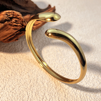 Bracelet minimaliste Y&S en acier inoxydable plaqué or 18 carats, chaîne inaltérable – Élégant et haut de gamme pour femme, idéal pour les fêtes et comme cadeau