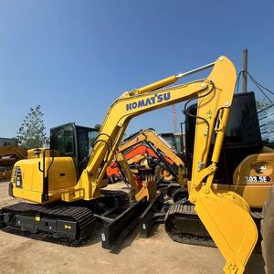 Mini machine d'occasion de 5 tonnes Komatsu PC56 avec pelleteuse sur chenilles à faible durée de fonctionnement en bon état à vendre - Product Image 5