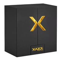 Emballage d'huile de Cologne en feuille d'or haut de gamme personnalisé bouteille en verre boîte de parfum cadeau en papier LED à double porte ouverte avec insert en EVA