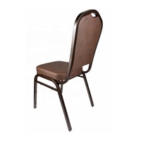 Chaises empilables en fer à texture martelée avec revêtement en cuir durable pour salon appartement hôpital atelier ou entrée