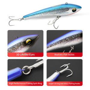 <span class=keywords><strong>Esche</strong></span> <span class=keywords><strong>Artificiali</strong></span> <span class=keywords><strong>Vibranti</strong></span> Affondanti da 73g 135mm, Tipo Pencil Wobblers VIB, Crankbait per la Pesca di Marlin, Tonno e Grandi Predatori - Product Image 3